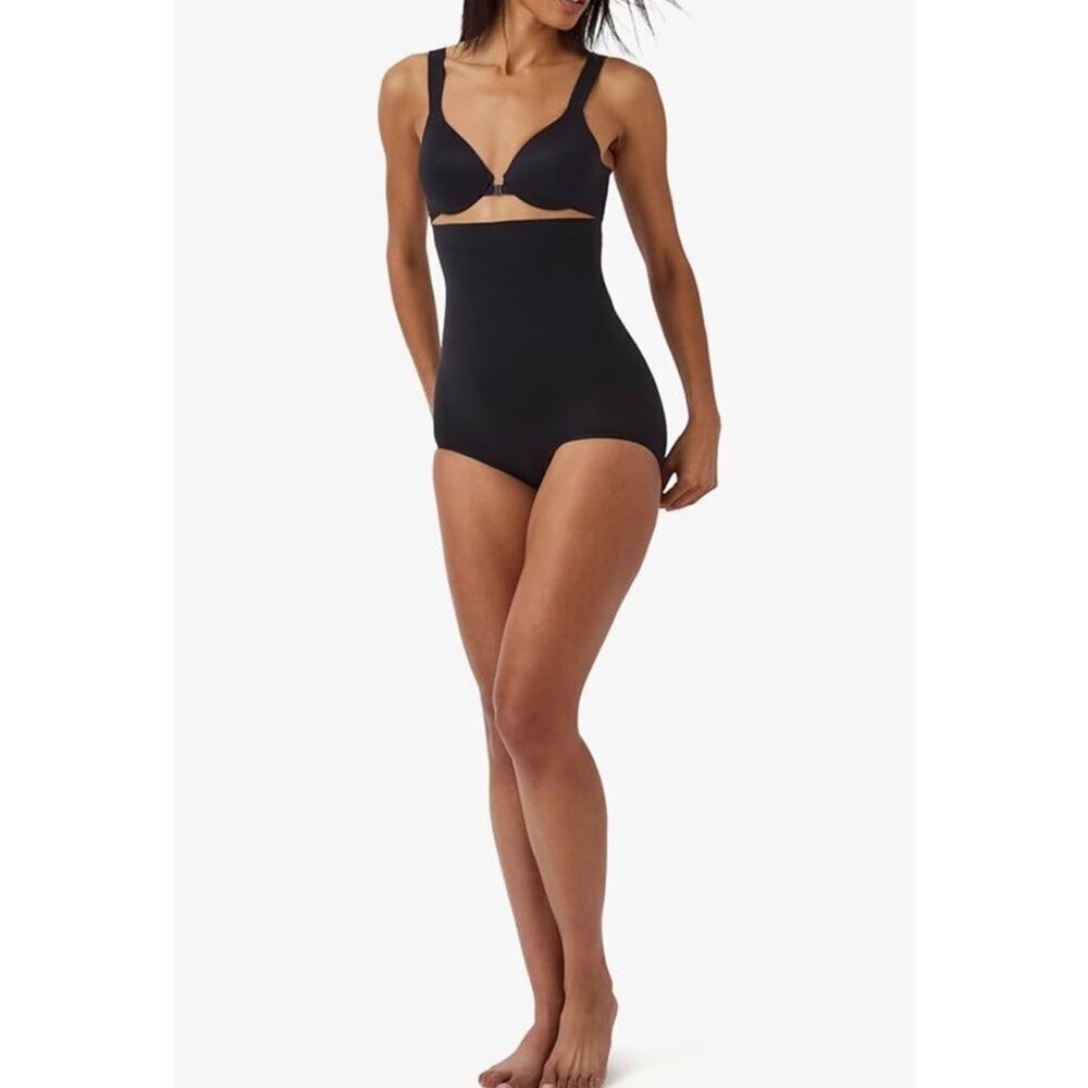Spanx Womens Sz M Higher Power Panties High Waisted Shaper Brief Blk NIB 3 Pairs